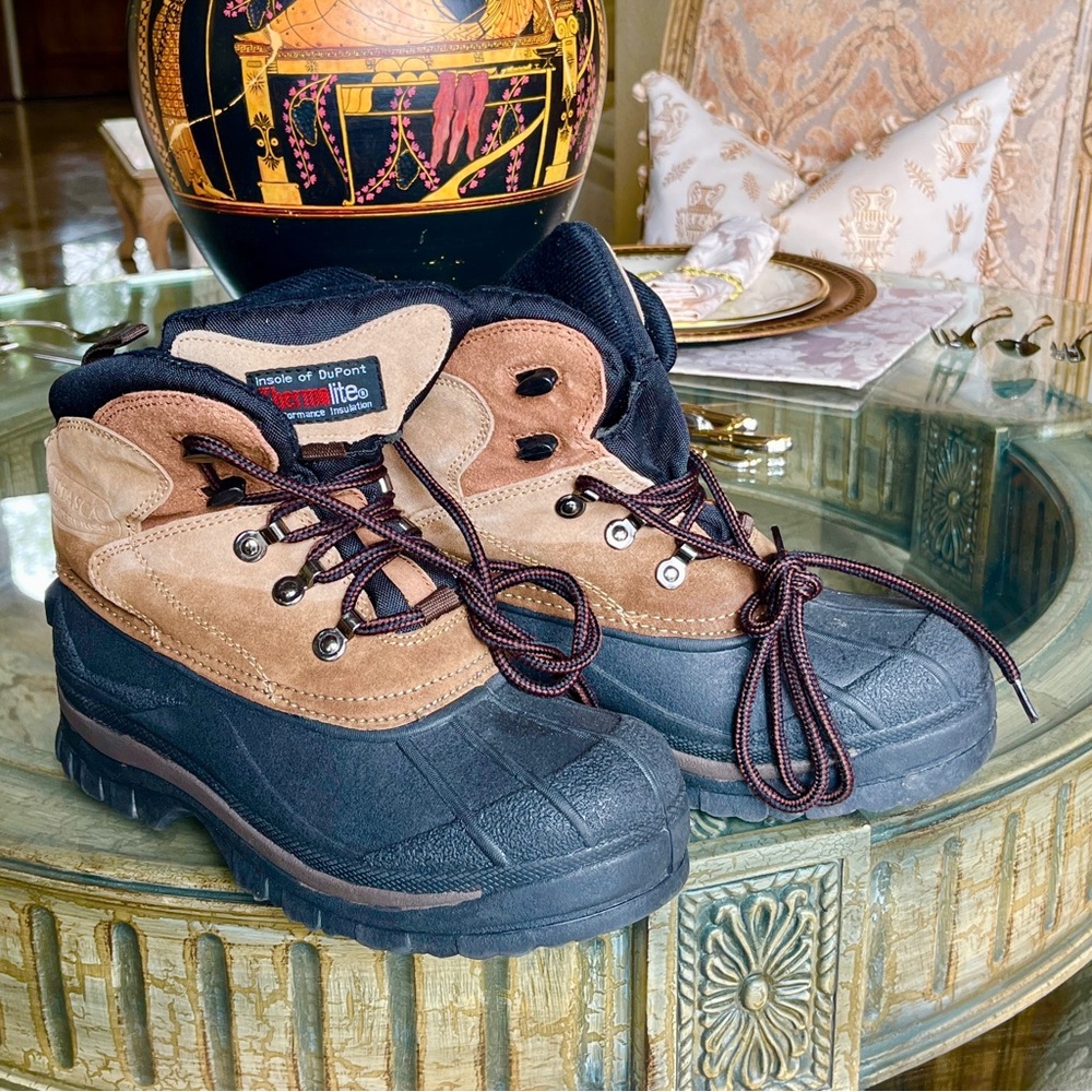 Brown Black Women’s Extra Sturdy Winter Snow Rain Shoes Size 9